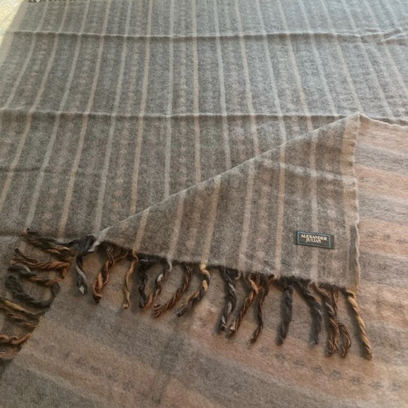 Vintage Alexander Julian (pre Colours) Wool Throw 50x68 includesTwisted Fringe - Picture 4 of 8
